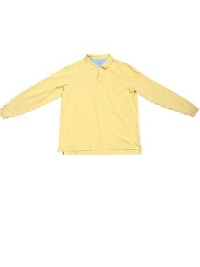 Lands' End Long Sleeve Polo — Butter Yellow | Size XL